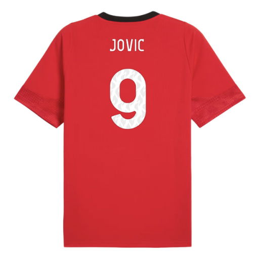2025-2026 AC Milan Training Jersey (Red) (Jovic 9)