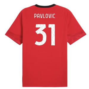 2025-2026 AC Milan Training Jersey (Red) (Pavlovic 31)