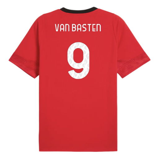 2025-2026 AC Milan Training Jersey (Red) (Van Basten 9)