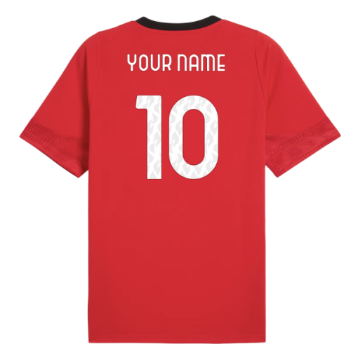 2025-2026 AC Milan Training Jersey (Red) (Your Name)