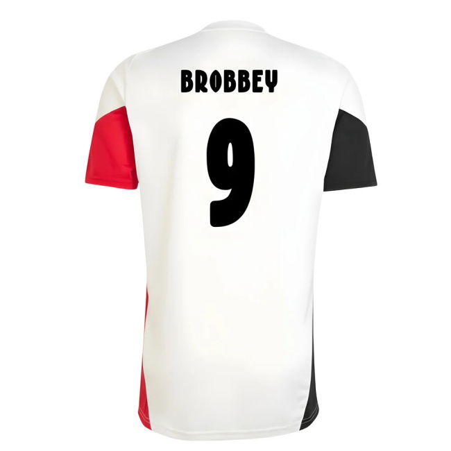 2025-2026 Ajax Training Shirt (White) (Brobbey 9)