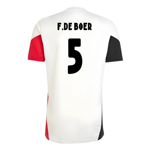 2025-2026 Ajax Training Shirt (White) (F.De Boer 5)