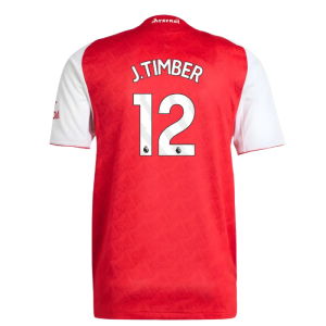 2025-2026 Arsenal Authentic Home Shirt (J.Timber 12)