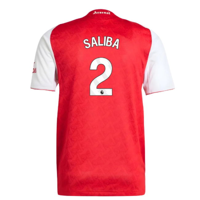 2025-2026 Arsenal Authentic Home Shirt (Saliba 2)