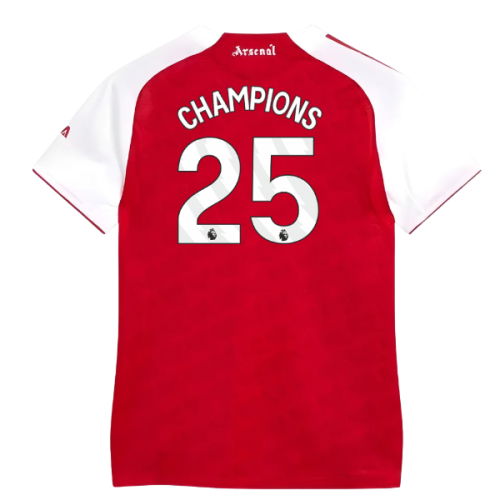 2025-2026 Arsenal Authentic Home Shirt (Womens) (Champions 25)