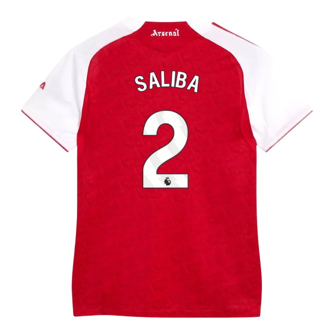 2025-2026 Arsenal Authentic Home Shirt (Womens) (Saliba 2)