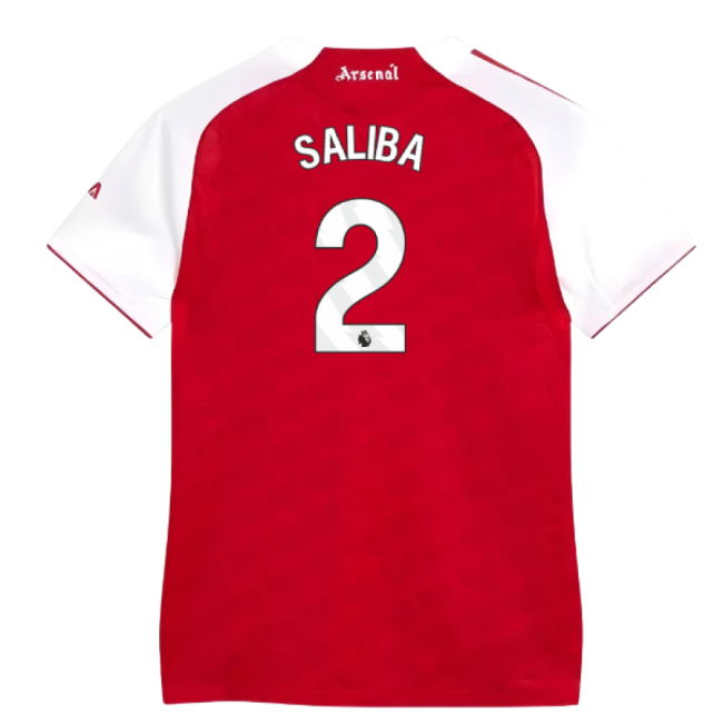 2025-2026 Arsenal Authentic Home Shirt (Womens) (Saliba 2)