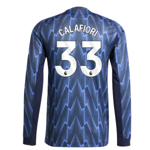 2025-2026 Arsenal Authentic Long Sleeve Away Shirt (Calafiori 33)