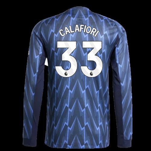 2025-2026 Arsenal Authentic Long Sleeve Away Shirt (Calafiori 33)