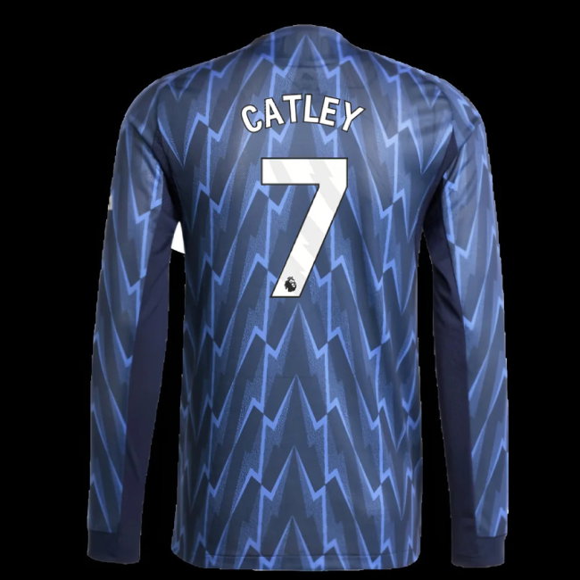 2025-2026 Arsenal Authentic Long Sleeve Away Shirt (Catley 7)