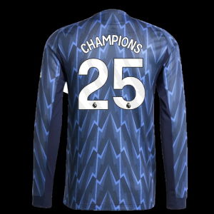 2025-2026 Arsenal Authentic Long Sleeve Away Shirt (Champions 25)