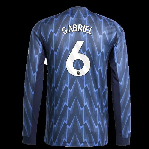 2025-2026 Arsenal Authentic Long Sleeve Away Shirt (Gabriel 6)