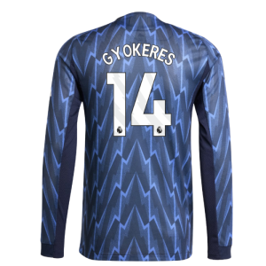 2025-2026 Arsenal Authentic Long Sleeve Away Shirt (Gyokeres 14)