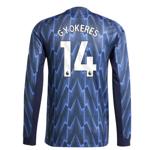2025-2026 Arsenal Authentic Long Sleeve Away Shirt (Gyokeres 14)