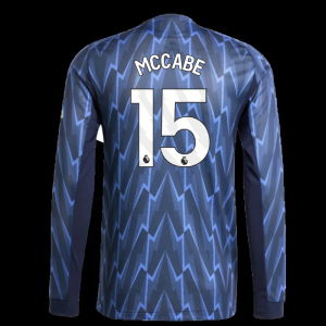 2025-2026 Arsenal Authentic Long Sleeve Away Shirt (McCabe 15)