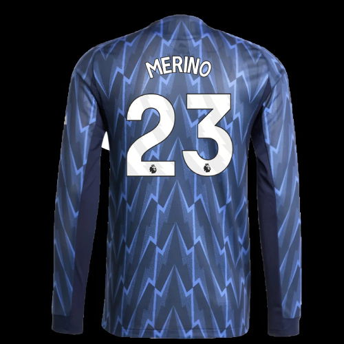 2025-2026 Arsenal Authentic Long Sleeve Away Shirt (Merino 23)