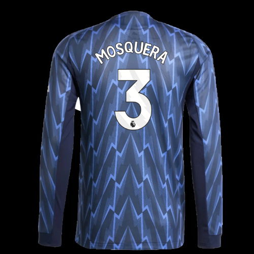 2025-2026 Arsenal Authentic Long Sleeve Away Shirt (Mosquera 3)