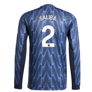 2025-2026 Arsenal Authentic Long Sleeve Away Shirt (Saliba 2)