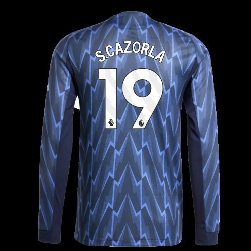 2025-2026 Arsenal Authentic Long Sleeve Away Shirt (S.Cazorla 19)