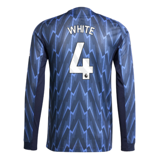 2025-2026 Arsenal Authentic Long Sleeve Away Shirt (White 4)