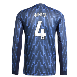 2025-2026 Arsenal Authentic Long Sleeve Away Shirt (White 4)