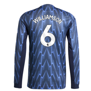 2025-2026 Arsenal Authentic Long Sleeve Away Shirt (Williamson 6)