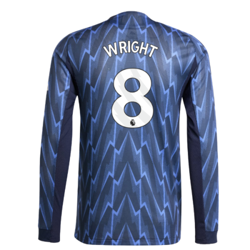 2025-2026 Arsenal Authentic Long Sleeve Away Shirt (Wright 8)