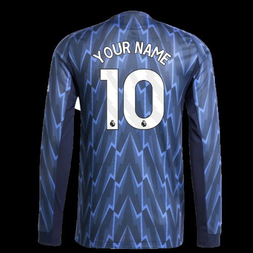 2025-2026 Arsenal Authentic Long Sleeve Away Shirt (Your Name)