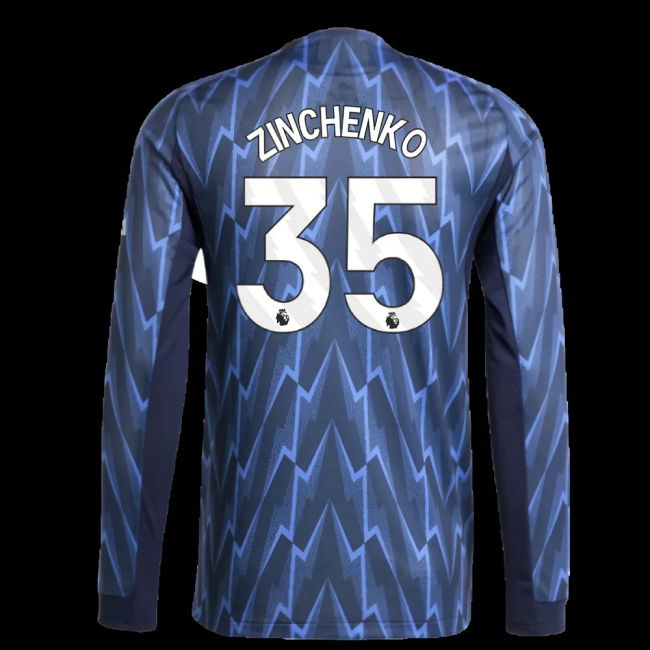 2025-2026 Arsenal Authentic Long Sleeve Away Shirt (Zinchenko 35)