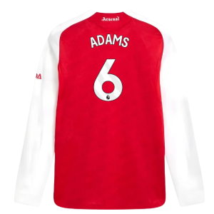 2025-2026 Arsenal Authentic Long Sleeve Home Shirt (Adams 6)