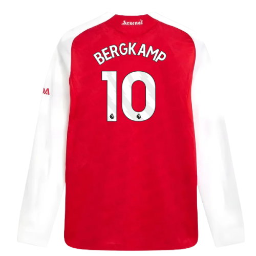 2025-2026 Arsenal Authentic Long Sleeve Home Shirt (Bergkamp 10)