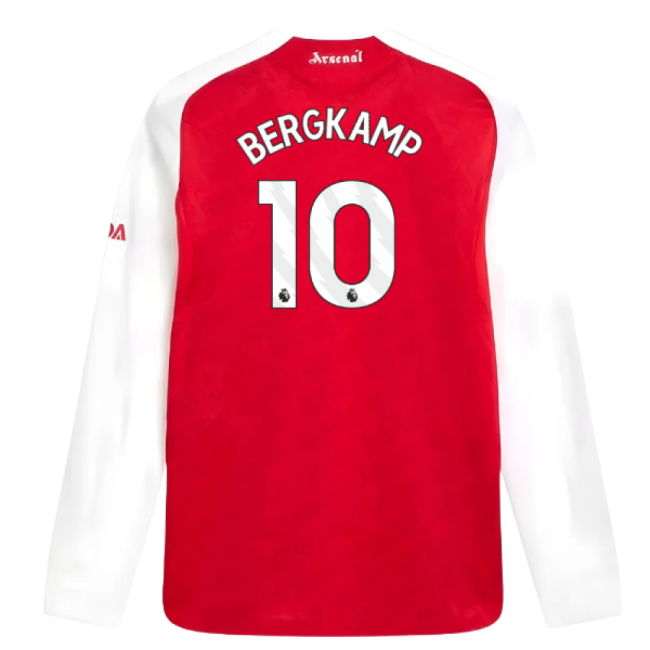 2025-2026 Arsenal Authentic Long Sleeve Home Shirt (Bergkamp 10)