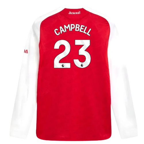 2025-2026 Arsenal Authentic Long Sleeve Home Shirt (Campbell 23)