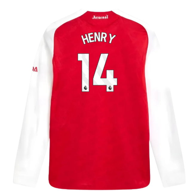 2025-2026 Arsenal Authentic Long Sleeve Home Shirt (Henry 14)