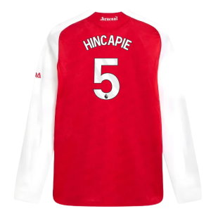 2025-2026 Arsenal Authentic Long Sleeve Home Shirt (Hincapie 5)
