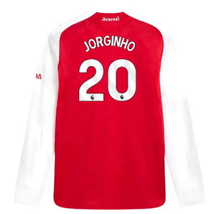 2025-2026 Arsenal Authentic Long Sleeve Home Shirt (Jorginho 20)