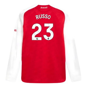 2025-2026 Arsenal Authentic Long Sleeve Home Shirt (Russo 23)