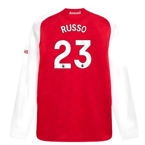 2025-2026 Arsenal Authentic Long Sleeve Home Shirt (Russo 23)