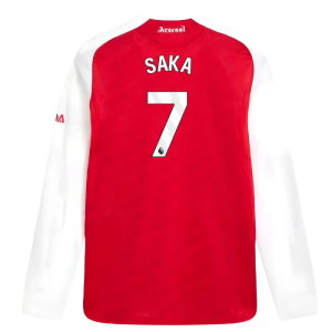 2025-2026 Arsenal Authentic Long Sleeve Home Shirt (Saka 7)