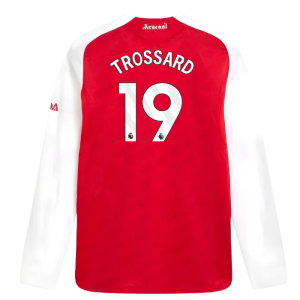 2025-2026 Arsenal Authentic Long Sleeve Home Shirt (Trossard 19)