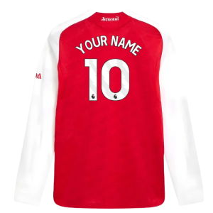 2025-2026 Arsenal Authentic Long Sleeve Home Shirt (Your Name)
