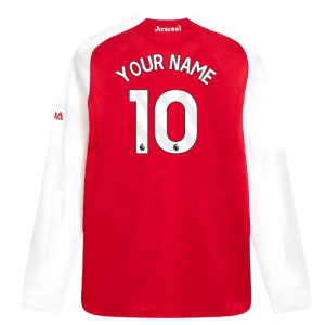 2025-2026 Arsenal Authentic Long Sleeve Home Shirt