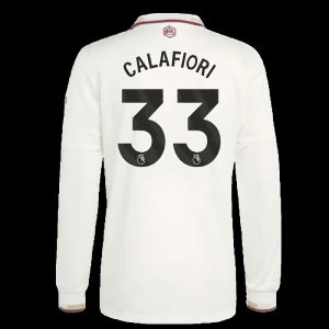 2025-2026 Arsenal Authentic Long Sleeve Third Shirt (Calafiori 33)