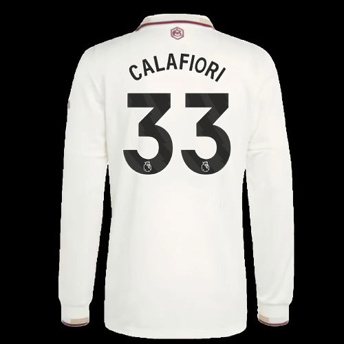 2025-2026 Arsenal Authentic Long Sleeve Third Shirt (Calafiori 33)