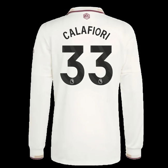 2025-2026 Arsenal Authentic Long Sleeve Third Shirt (Calafiori 33)
