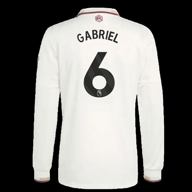 2025-2026 Arsenal Authentic Long Sleeve Third Shirt (Gabriel 6)