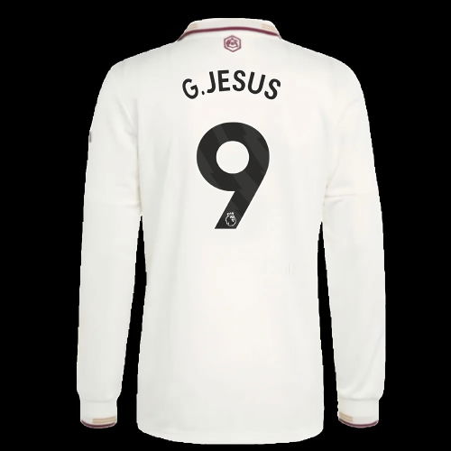 2025-2026 Arsenal Authentic Long Sleeve Third Shirt (G.Jesus 9)
