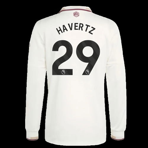 2025-2026 Arsenal Authentic Long Sleeve Third Shirt (Havertz 29)