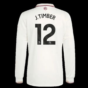 2025-2026 Arsenal Authentic Long Sleeve Third Shirt (J.Timber 12)