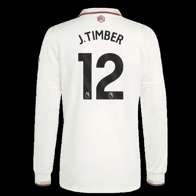 2025-2026 Arsenal Authentic Long Sleeve Third Shirt (J.Timber 12)